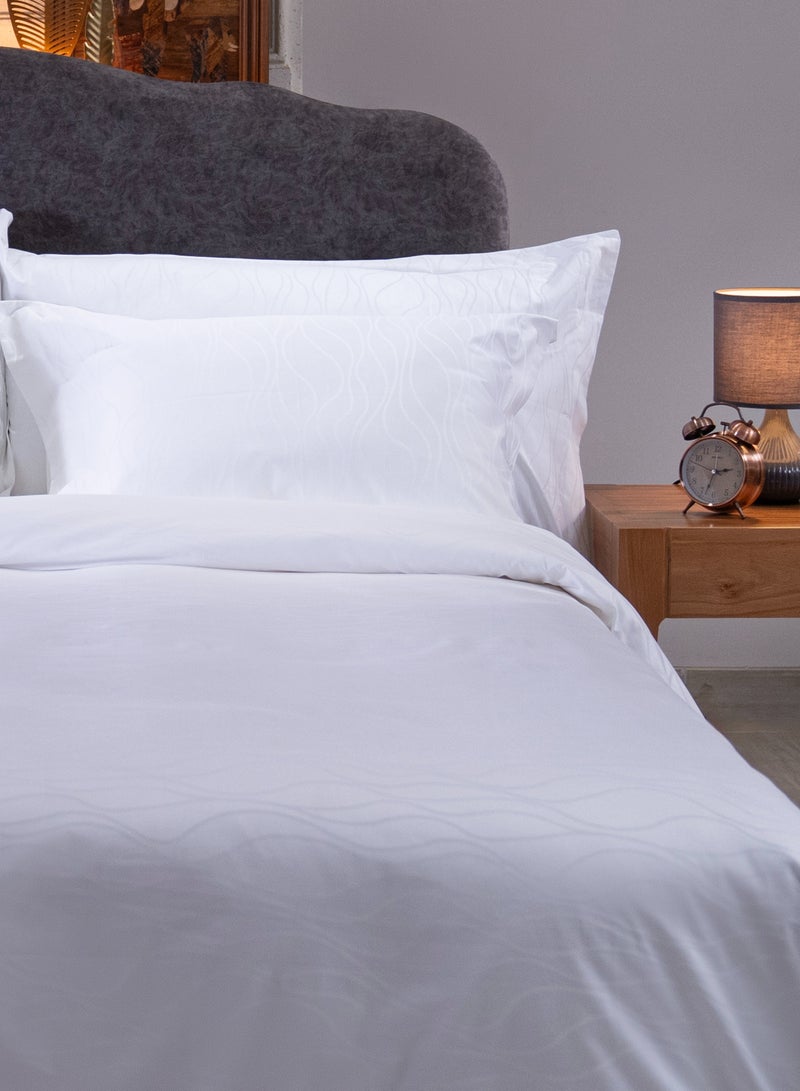 TM HOME TM Home Jacquard Textured Duvet Cover Set – 100% Natural Cotton, Luxury Embossed Design, Hotel-Grade Comfort - Image 2