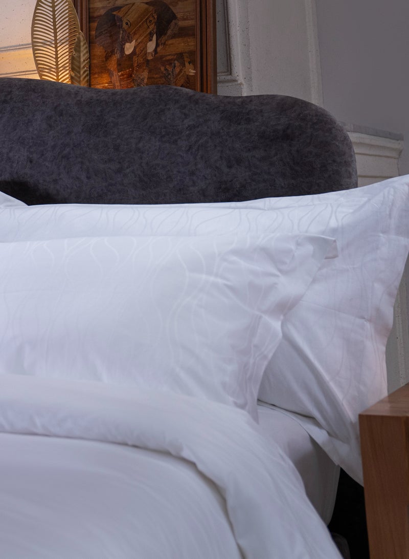 TM HOME TM Home Jacquard Textured Duvet Cover Set – 100% Natural Cotton, Luxury Embossed Design, Hotel-Grade Comfort - Image 4