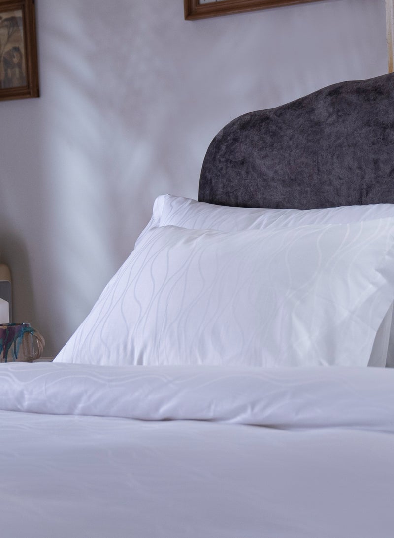 TM HOME TM Home Jacquard Textured Duvet Cover Set – 100% Natural Cotton, Luxury Embossed Design, Hotel-Grade Comfort - Image 1