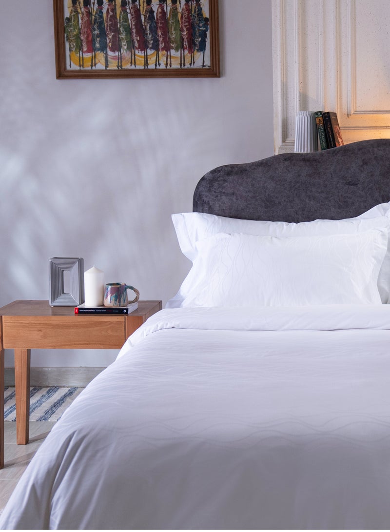TM HOME TM Home Jacquard Textured Duvet Cover Set – 100% Natural Cotton, Luxury Embossed Design, Hotel-Grade Comfort - Image 3