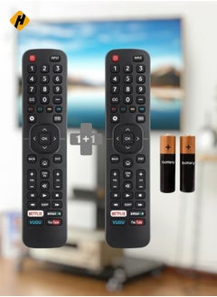 【2 حزمة】 لجميع أدوات التحكم عن بُعد في تلفزيون Hisense ، بديل متوافق مع جميع أجهزة تلفزيون Hisense 4K LED HD UHD - مع البطارية