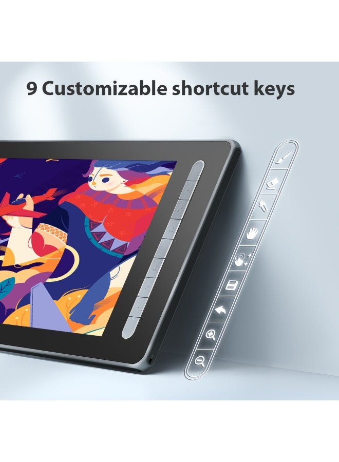 XP-PEN Drawing Tablet with Screen Artist 13 2nd, Full Laminated 13.3 inch IPS Screen,Digital Graphics Tablet with X3 Stylus& 8 Shortcut Keys, Wide Compatibility for Windows, Mac, Android（Black） - Image 5