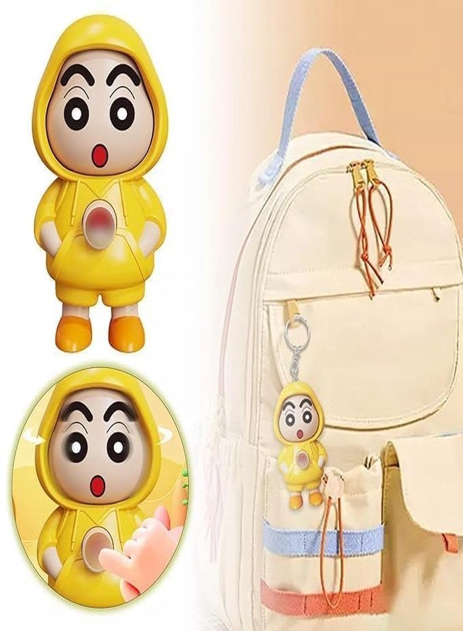 LUCKYMORDEN Shinchan Action Figure Cartoon Keychain, Face Changing Toy, Yellow Collectible Character Doll for Kids, Adults, Anime Fans, 9.7cm - Image 5