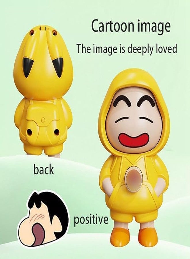 LUCKYMORDEN Shinchan Action Figure Cartoon Keychain, Face Changing Toy, Yellow Collectible Character Doll for Kids, Adults, Anime Fans, 9.7cm - Image 4