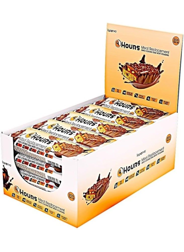 Laperva 4 Hours Meal Replacement Duo Cookie Bar – High Protein, Long-Lasting Energy Snack (Pack of 18 Bars) - Image 1