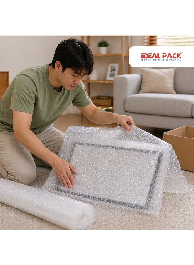 IDEAL PACK Bubble Wrap Roll 2.5X1.5 M– Air Bubble Packing Sheet for Safe Packaging, Shockproof Protective Wrap for Fragile Items, Moving, Shipping & Storage (1 Roll) - Image 4