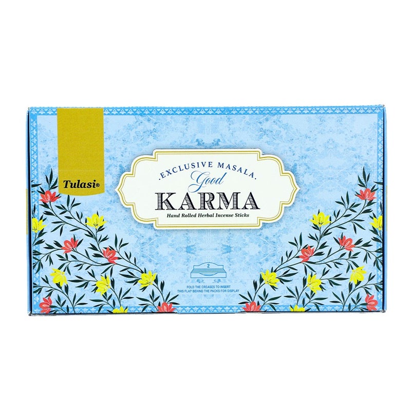 Tulasi Exclusive Masala Good Karma Incense Sticks (Agarbatti) for Pooja, Prayer, Meditation & Home Fragrance, 15g, Pack of 12 (1 outer) - Image 2