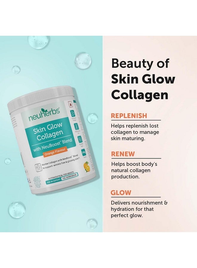 Neuherbs Collagen Supplement - 200 Gram, Orange Flavour |Skin Glow Marine Collagen Powder for Women & Men | Collagen with Hyaluronic Acid, Vitamin E & C, Biotin | Supports Glowing & healthy skin. - Image 5