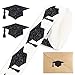 Whaline 600Pcs Graduation Cap Stickers Black Holographic Graduation Hat Sealing Labels Congrats Grad SelfAdhesive Decals for College High School Graduate Party Supplies 15 x 08 Inch - Image 3
