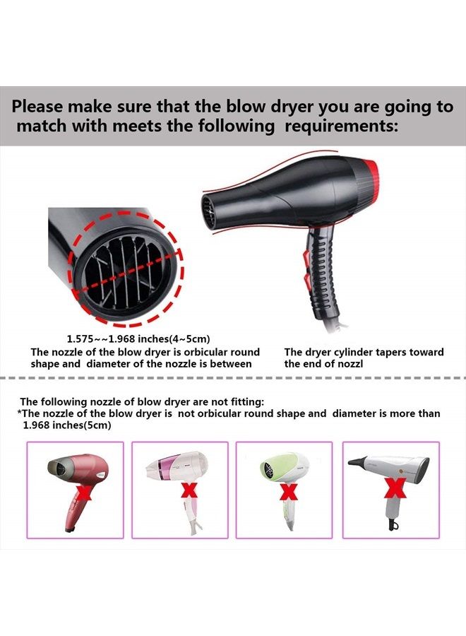 KingKam Collapsible Silicone Hair Dryer Diffuser - Travel and Easy Storage - Fit Nozzle Diameter D-1.575Inch to 1.968 Inch (4-5cm) KingKam-Pink - Image 5