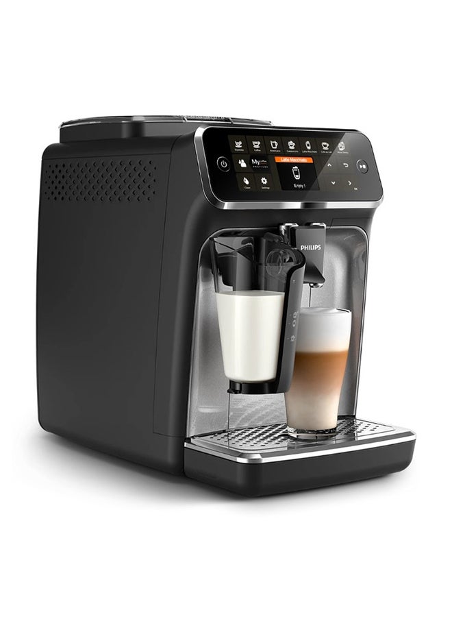 فيليبس ماكينة صنع قهوة الإسبريسو LatteGo الأوتوماتيكية بالكامل من سلسلة 4300 مع شاشة سهلة الاستخدام، وما يصل إلى 8 أنواع مختلفة من القهوة، ومستويات طحن مكونة من 12 خطوة وطواحين سيراميك متينة - Image 2