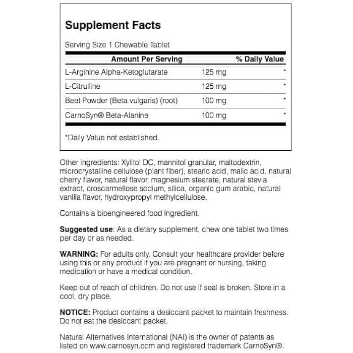 Swanson Sw ULT Beet Root no+ Fast act 60chew tb - Image 2