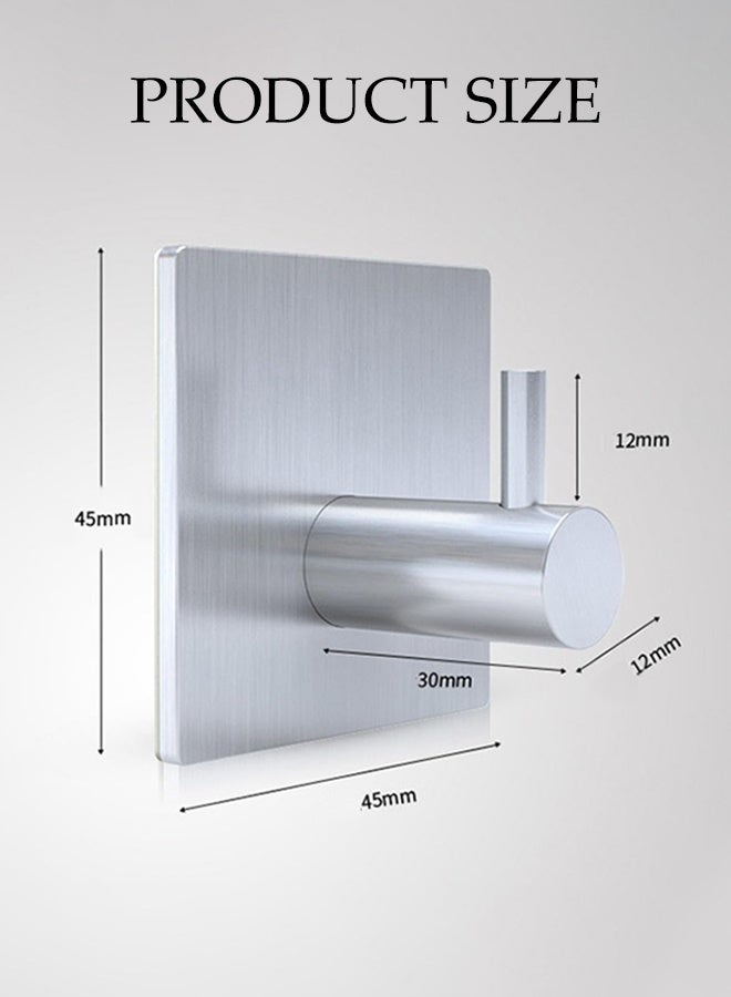 DUNISO 4-Pieces Self Adhesive Hooks for Hanging,Waterproof 304 Stainless Steel Hooks for Hanging Coat,Hat,Robe or Towel ,Single Organizer for Bathroom and Kitchen - Image 2