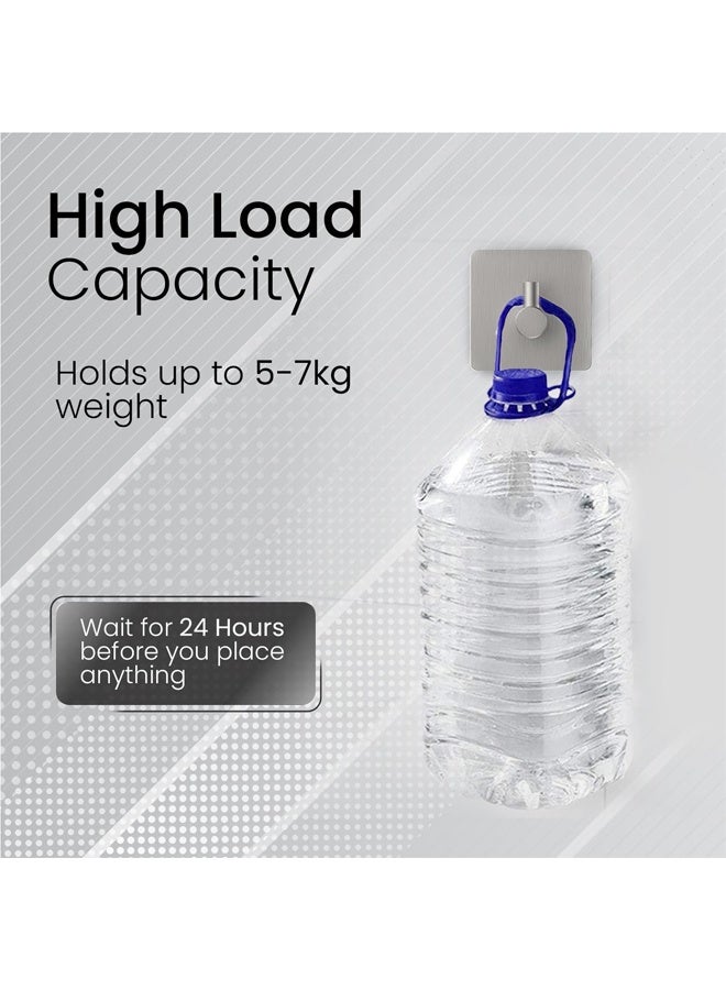 DUNISO 4-Pieces Self Adhesive Hooks for Hanging,Waterproof 304 Stainless Steel Hooks for Hanging Coat,Hat,Robe or Towel ,Single Organizer for Bathroom and Kitchen - Image 4