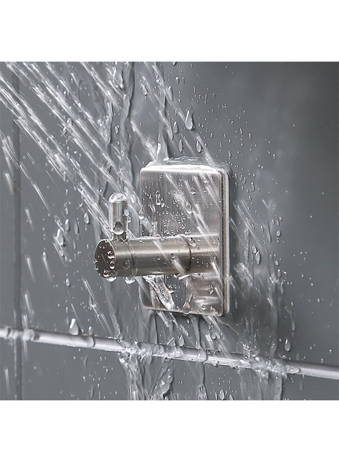 DUNISO 4-Pieces Self Adhesive Hooks for Hanging,Waterproof 304 Stainless Steel Hooks for Hanging Coat,Hat,Robe or Towel ,Single Organizer for Bathroom and Kitchen - Image 5