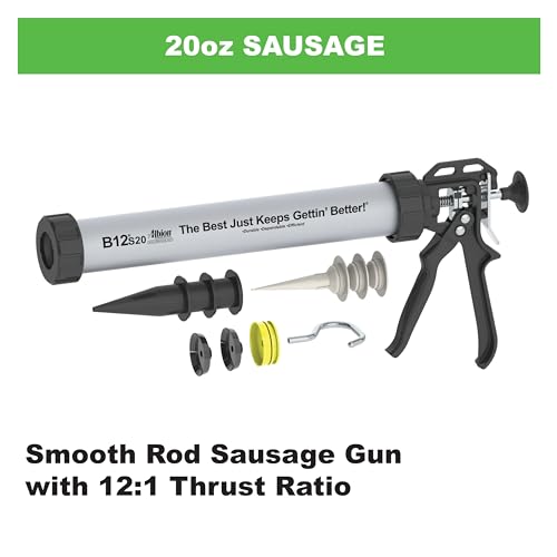 Albion Engineering Company B12S20 B-Line Manual Sausage Caulking Gun, 20 oz, 12:1 Drive - Image 2