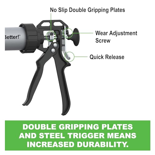 Albion Engineering Company B12S20 B-Line Manual Sausage Caulking Gun, 20 oz, 12:1 Drive - Image 4