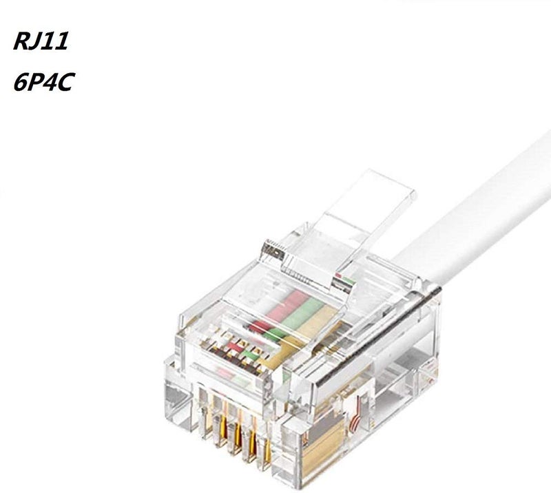 URBEST 2 PCS RJ11 Male to Female Two Way Telephone Splitter Converter Cable - Image 4