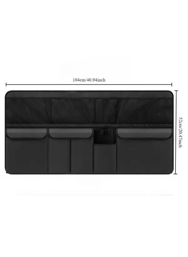 Black Car Back Seat Organizer Large Capacity Storage Net - Image 2