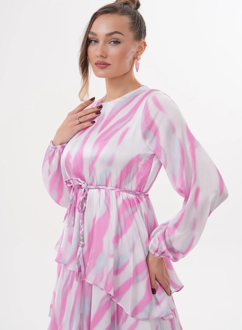Marvella By Rasha  Pastel Breeze Tiered Maxi Dress for Women | Best Price UAE