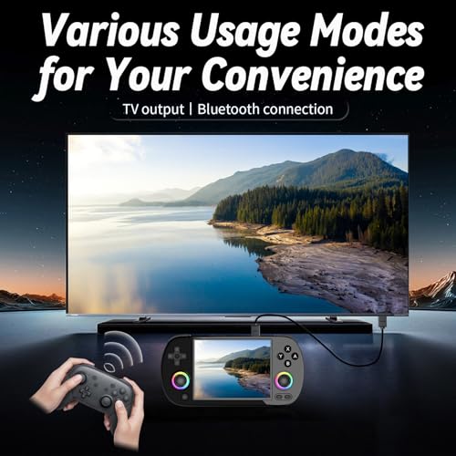 Voacle RG40XX H Retro Handheld Game Console ,RG40XXH 4.0 Inch IPS Screen Linux System Built-in 64G TF Card 5488 Games Support HDMI TV Output 5G WiFi Bluetooth 4.2(Black) - Image 5