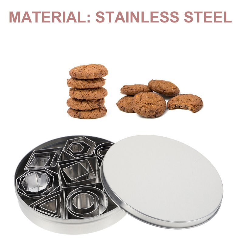 2 Sets of Stainless Steel Candy Cake Molds Cookie DIY Baking Molds ( ) - Image 2