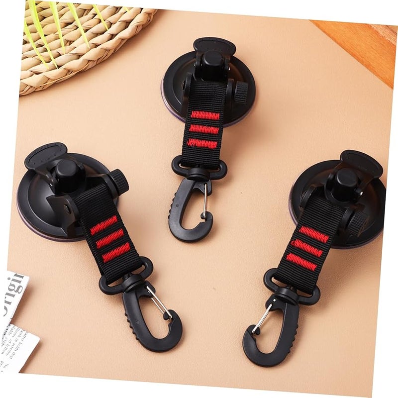 Heavy Duty Suction Cup Hooks 4 Pack Rotating Clips for Home Camping Outdoor Organization - Image 4