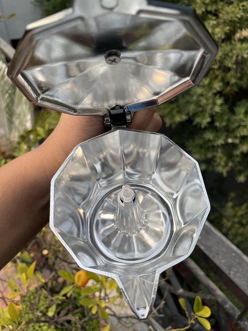3D CREATIONS 3 cup 150 ML Classic Premium Grade Aluminium Stovetop PercolatorItalian Style Perculator Coffee MakerMoka PotCoffee BrewingBrew Filter CoffeKapiBrewing Espreso coffee - Image 2