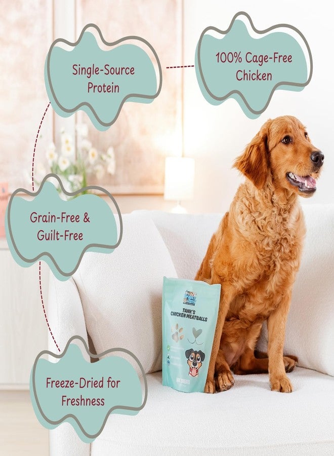 Snarky Pets Tank’s Freeze Dried Chicken Meatballs – Cage-Free Chicken, Single-Source Protein, Grain-Free, No Preservatives or Byproducts – Natural Dog Treats for All Breeds – 4 oz Pouch - Image 4