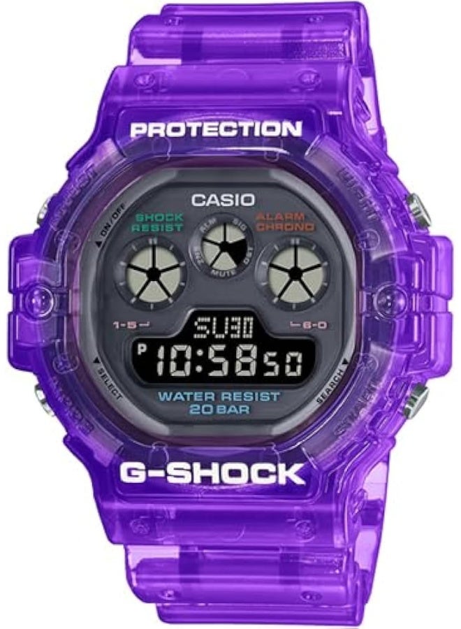 CASIO ساعة كاسيو جي شوك - DW-5900JT-6DR بقرص شفاف، حزام بنفسجي - Image 1