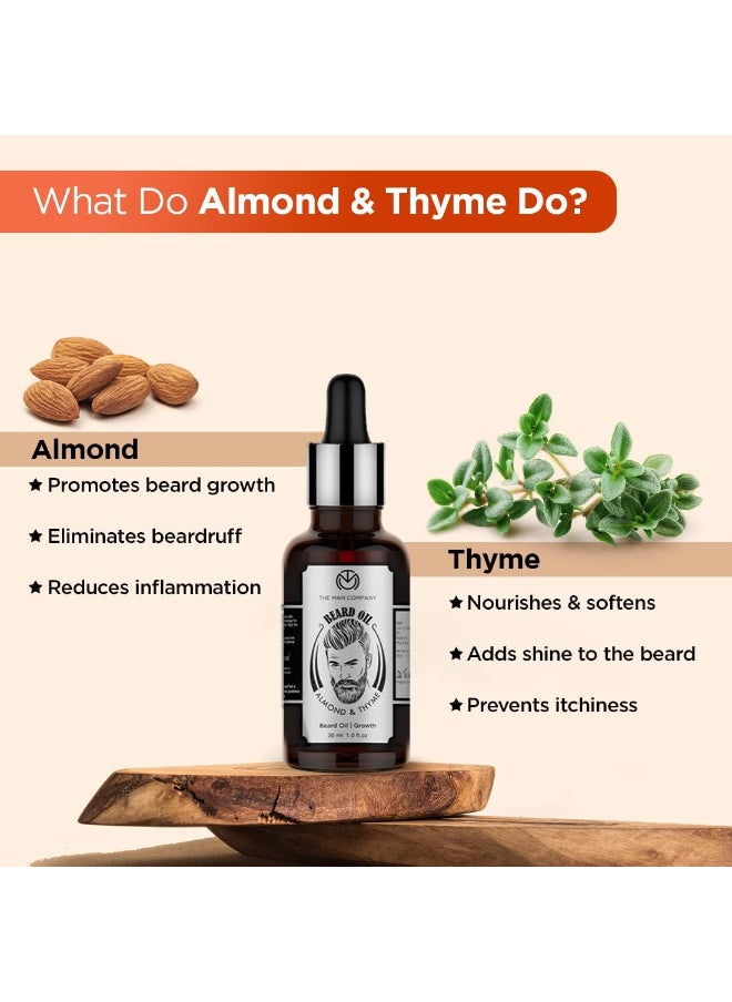 The Man Company - Almond And Thyme Beard Oil, 30 ML - Image 1