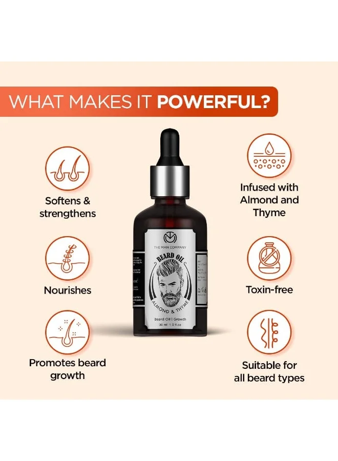 The Man Company  Almond And Thyme Beard Oil for Men | Best Price UAE