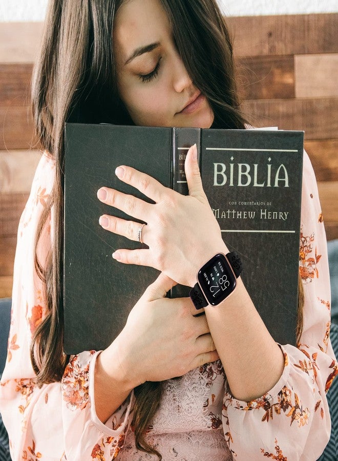 أساور سيليكون متوافقة مع Fitbit Versa 4/Versa 3/Sense 2/Sense، سوار معصم رياضي بديل قابل للتعديل مصنوع من السيليكون الناعم والمسامي، مناسب للرجال والنساء 401 - Image 4