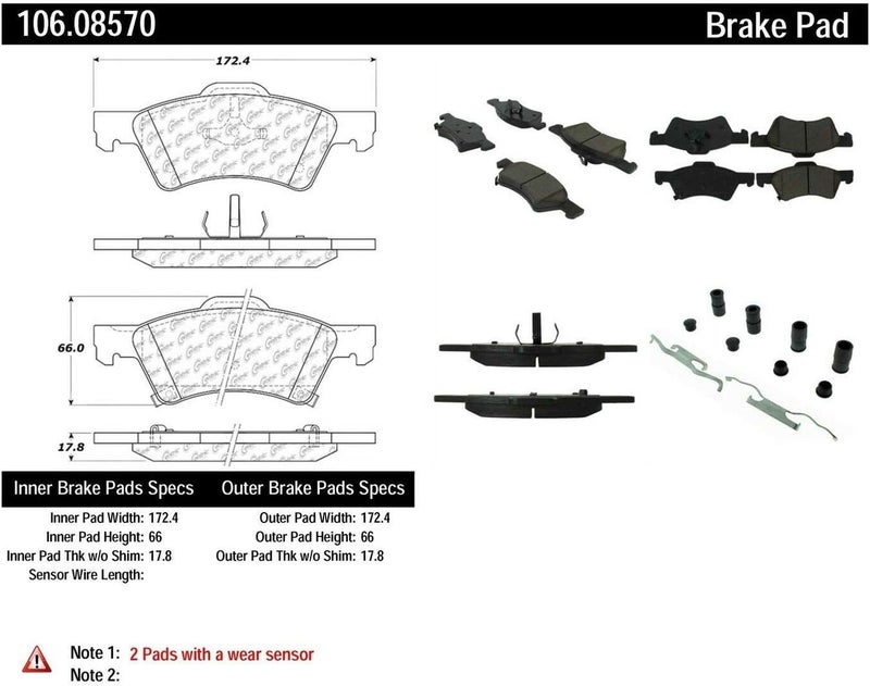Centric Parts 106.08570 Front Brake Pad - Image 2