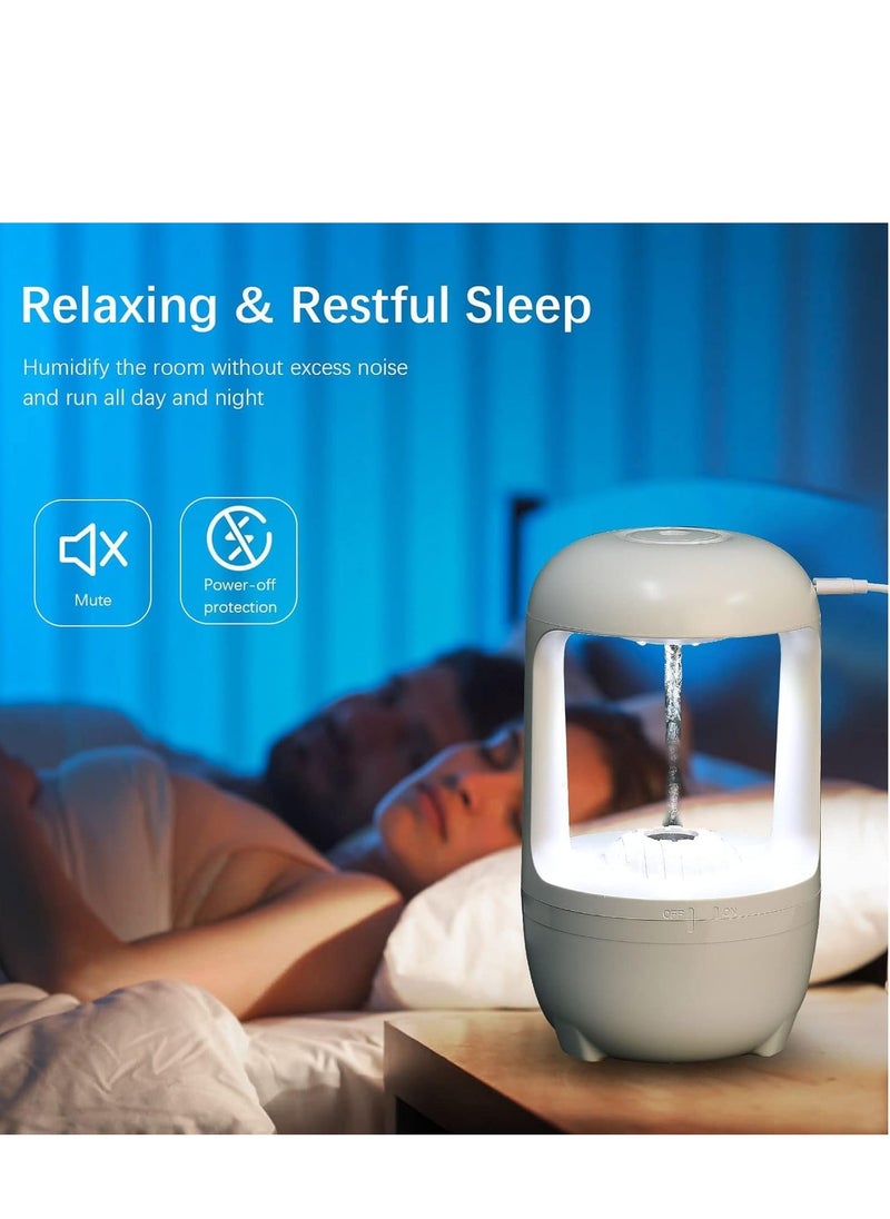 Plan A Smart Anti-Gravity Humidifier – 500ml Countercurrent Mist Fountain, Dual LED Light, Ultrasonic Cool Fog, Stylish and Energy Saving Design, Perfect for Bedrooms and Offices  - Image 4