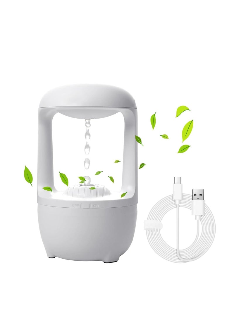 Plan A Smart Anti-Gravity Humidifier – 500ml Countercurrent Mist Fountain, Dual LED Light, Ultrasonic Cool Fog, Stylish and Energy Saving Design, Perfect for Bedrooms and Offices  - Image 1