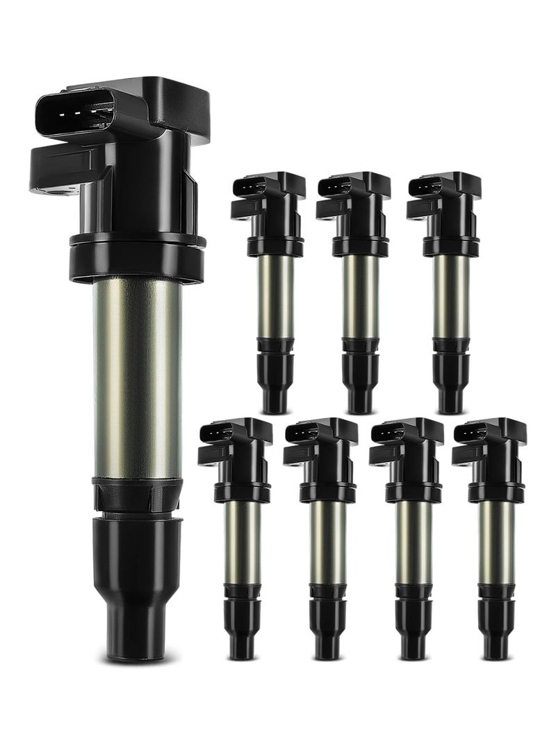 YHTAUTO Set of 8 Ignition Coil Packs Replacement for Cadillac DTS 20072011 SRX XLR 20072009 STS 20072010 Buick Lucerne V8 44L 46L Replace 12602862 - Image 2