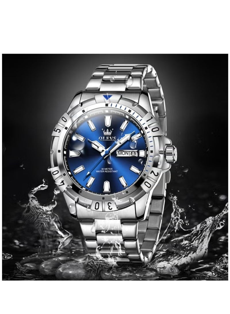 أوليفز ساعات رجالية كوارتز ستانلس ستيل مقاومة للماء 5560 - Image 1