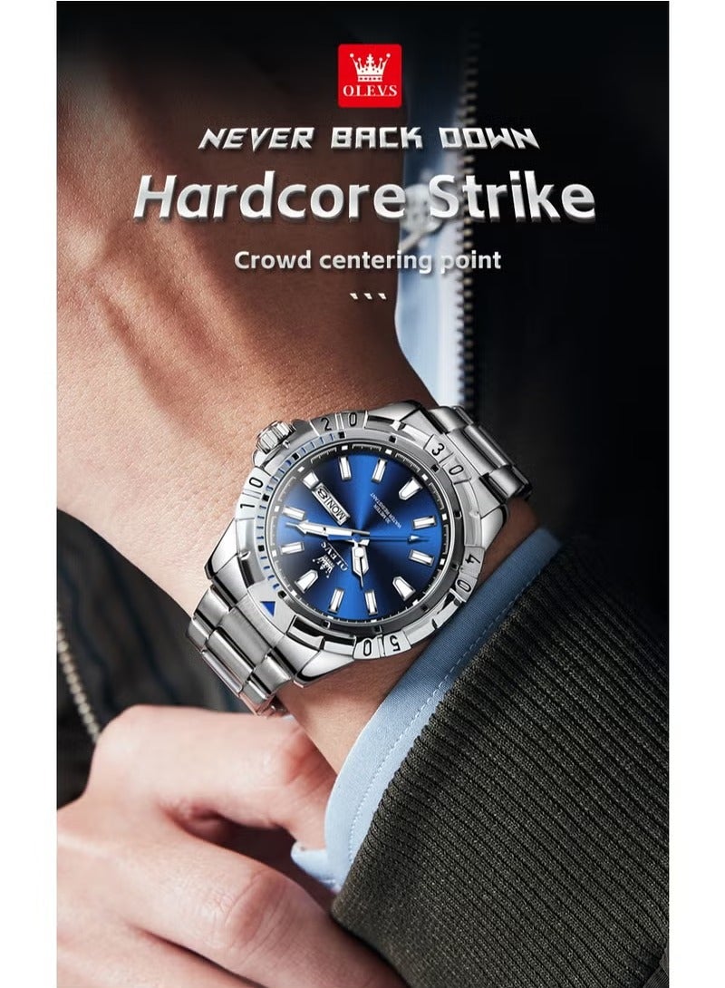 أوليفز ساعات رجالية كوارتز ستانلس ستيل مقاومة للماء 5560 - Image 2