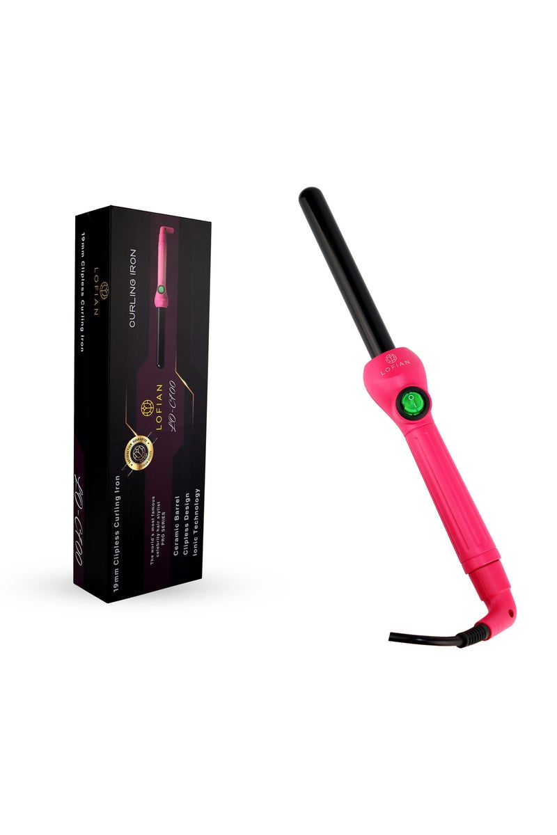 فير الشعر الأنيق مكواة تجعيد الشعر مع أسطوانة تيتانيوم 19MM Hair Curlier Thin Curly