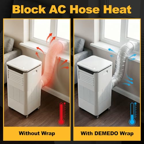 DEMEDO Double Bubble Reflective Foil Insulation Tape, Self-Adhesive Ac Pipe Insulation Wrap for AC Hose, HVAC Duct, Exhaust Hose, Bubble Wrap Insulation for Weatherproof Attics, Windows, Garages - 4 inch - Image 4