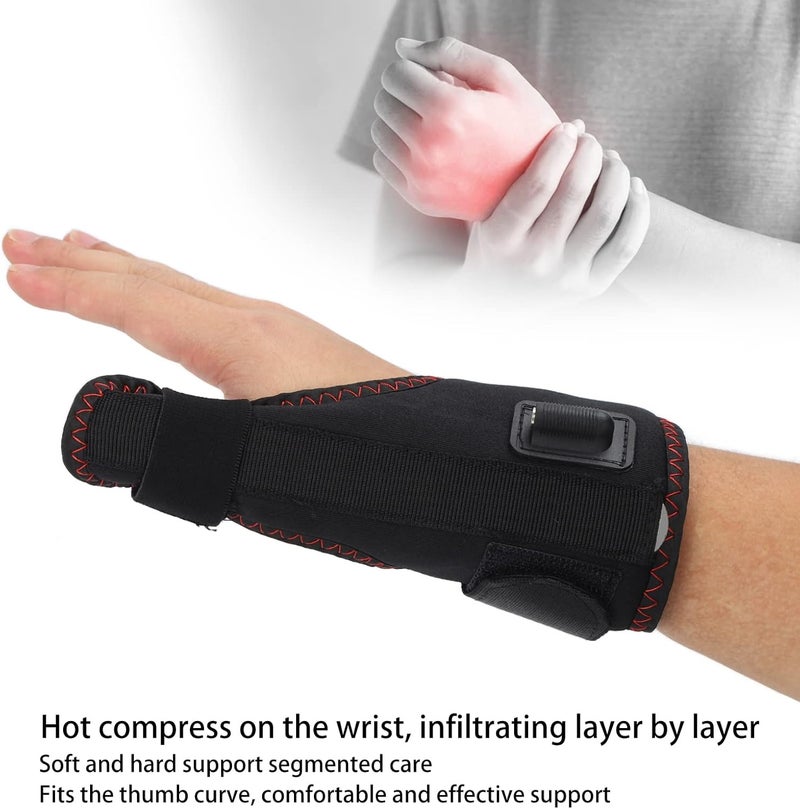 klarako Hand Wrist Heating Pad, Heated Wrist Brace with Thumb Support for Carpal Tunnel Syndrome Arthritis Tendonitis - Image 3