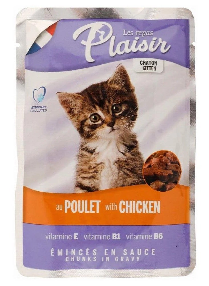 Plaisir Les Repas Plaisir Wet Food with Chicken for kitten Cats 100 gr