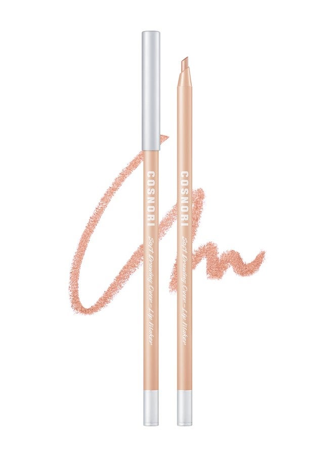 COSNORI Soft Drawing Overlip Maker - Long-Lasting Creamy Lip Liner, Easy-Blend, Multi-Use,Vegan Lip Pencil (05 NUDY BEIGE) - Image 1