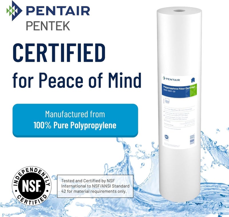 Pentek DGD-2501-20 Dual-Gradient Density Spun Polypropylene Filter Cartridge, 20" x 4-1/2" - Image 3