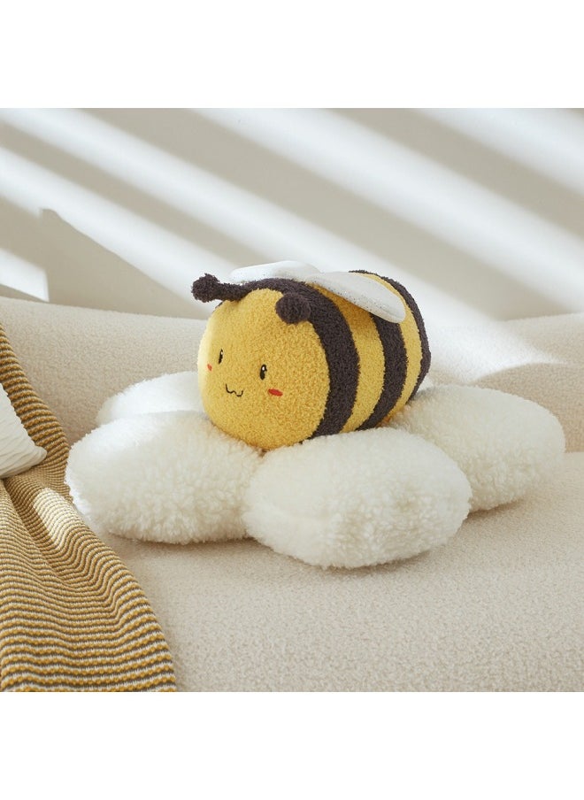 null - Artificial Bee Doll Flower Cushion Living Room Simple Home Decoration Plush Toy Fabric Doll Sleeping Batch-Specifications:See Details For Size (flower A Yellow B Blue)-Color:Flowers 40cm (0.25kg) - Image 1