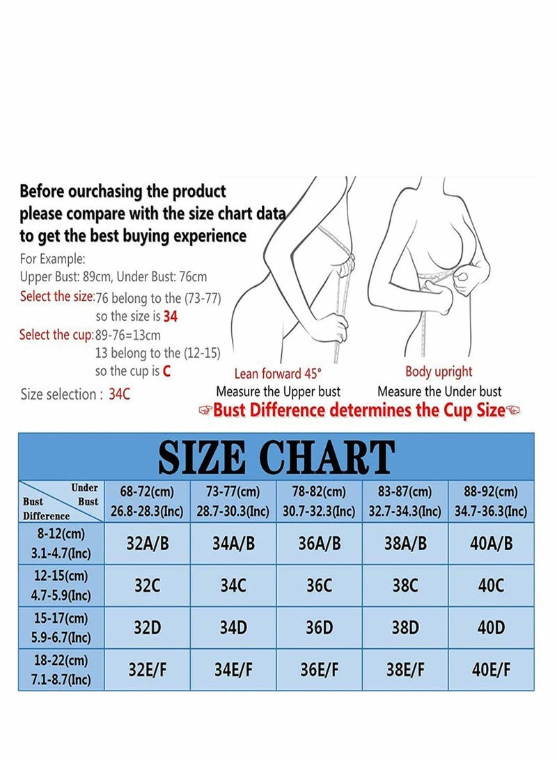 Y&D - Women Strapless Front Buckle Lift Bra, Girl Push Up Adjustable Breathable Bra Invisible Wirefree Bandeau Padded Bralette Top - Image 1