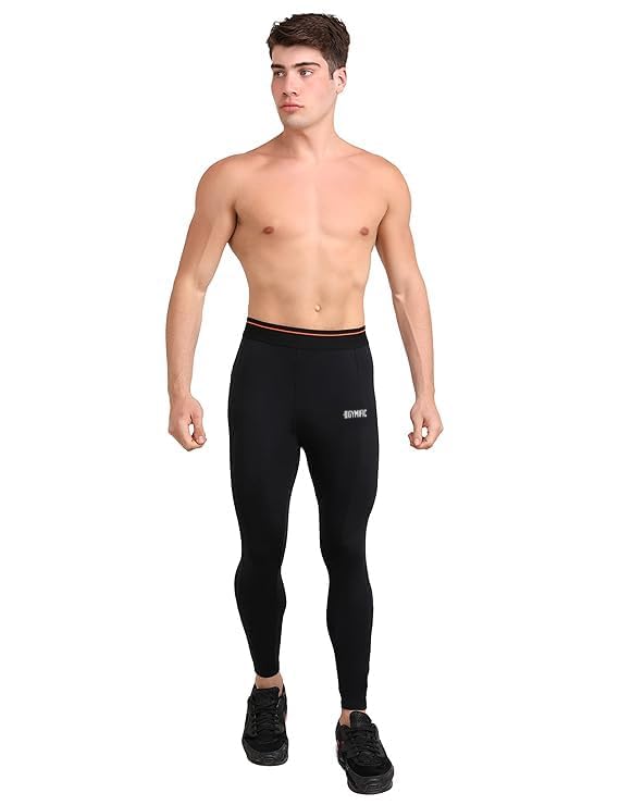 GYMIFIC Fitness Men's Tight, Compression Lower, Gym, Cycling Yoga Pant, Jogging (Medium, Black) - Image 5