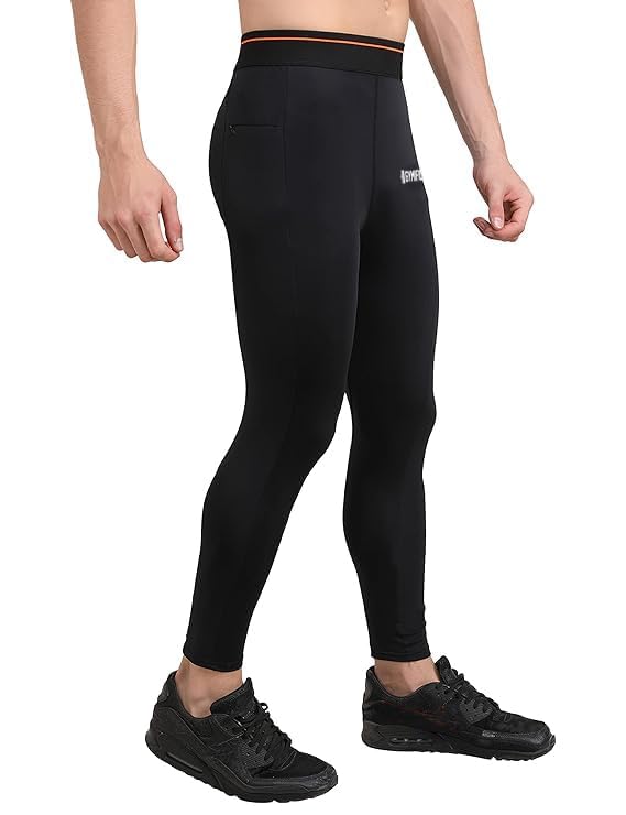 GYMIFIC Fitness Men's Tight, Compression Lower, Gym, Cycling Yoga Pant, Jogging (Medium, Black) - Image 2