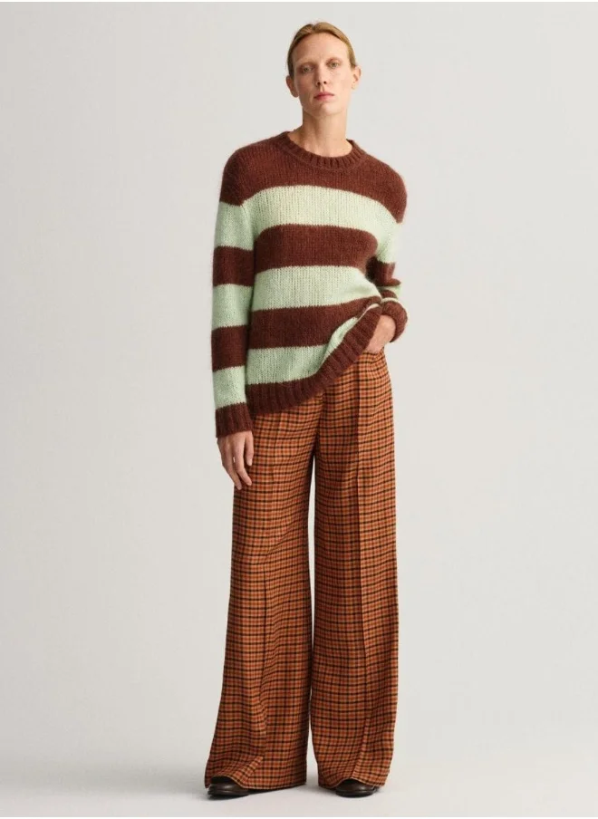 غانت Gant High-Waisted Wide Check Pants
